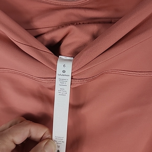 LULULEMON WOMEN'S ALIGNED ANGLES SUPER HIGH RISE TIGHT 28" RUSTIC CORAL SIZE 6 - Picture 4 of 8